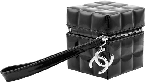 chanel rubik's cube bag|CHANEL Patent Camelia Rubiks Cube Wristlet Black.